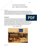 Laboratory 1 - Basics of A To D Conversion: Objective