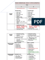 CARTEL DE CONTENIDOS DIVERSIFICADOS ÁREA DE MATEMÁTICA de 1° A 6 To Grado