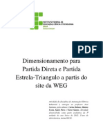 Dimensionamento para Partida Direta e Partida Estrela