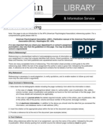 33 APA Referencing: American Psychological Association. (2001) - Publication Manual of The American Psychological