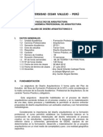 SILABO Diseño Arquitectonico 3 Seccion 1 2012 I 09 Abril