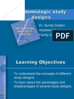 Epidemiologic Study Designs: Dr. Sunita Dodani Assistant Professor Family Medicine, CHS