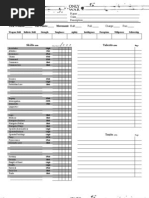 Only War Character Sheet