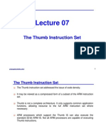 (Lecture-07) The Thumb Instruction Sets