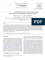 In Uence of Pre-Gelatinised Maize Starch On The Rheology, Microstructure and Processing of Imitation Cheese