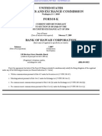 BANK OF HAWAII CORP 8-K (Events or Changes Between Quarterly Reports) 2009-02-23