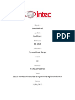 Las 10 Normas de Seguridad e Higiene Industrial