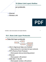 Lecture 10 (Data Link Layer) Outline