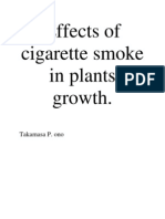 Effects of Cigarette Smoke in Plants Growth