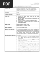 Clinical Trial Protocol Synopsis Protocol Title