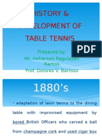 History & Development of Table Tennis