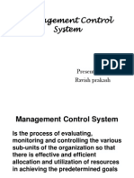 Management Control System: Presented By: Ravish Prakash