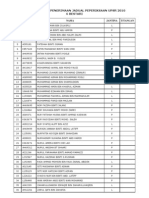 Senarai Semak Penerimaan Jadual Peperiksaan Upsr 2010