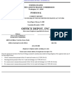 OFFICE DEPOT INC 8-K (Events or Changes Between Quarterly Reports) 2009-02-24