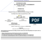 SRS LABS INC 8-K (Events or Changes Between Quarterly Reports) 2009-02-24