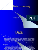 Processing & Data Analysis Lecture PPTs Unit IV