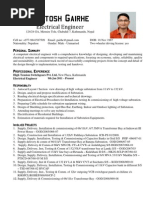 Electrical Engineer CV Sample