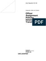 Ar 614-100 Officer Assignment Policies, Details, and Transfers