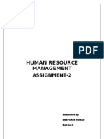 Human Resource Management: Assignment-2