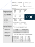 Ficha de Trabalho Arredondamentos