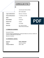 Curriculum Vitae Jose Armando Sanchez Mejia