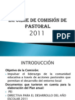 Informe de Comisión de Pastoral