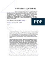 Evidence For Human Lung Stem Cells: May 12, 2011 Comments