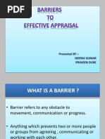 HR Final Barriers To Effective Performance Appraisal