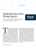 Cybersecurity in The Private Sector