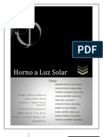 Horno A Luz Solar Informe