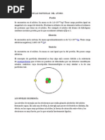 Caracteristicas de Las Particulas Del Atomo