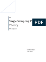 Single Sampling Plan Theory