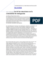 La Educación de Las Emociones en La Comunidad de Indagación