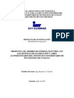 Proyecto de Ahorro de Energía Eléctrica en El IUT Cumaná