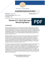 Review of FY 2013 Mid-Year Budget Monitoring Report