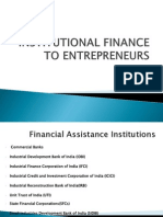 Financial Institutional Support To Entrepreneurs