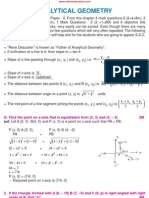 Analytical Geometry: y y M X X