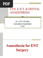 Eye, E.N.T. & Dental Anaesthesia