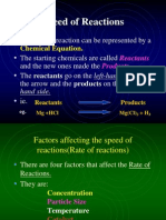 Speed of Reactions PDF