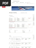 Emirates - Manage A Booking