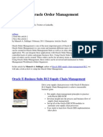 Setting Up Oracle Order Management