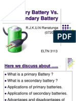 Primary Battery Vs Secondary Battery