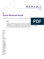 Oracle Reserved Words PDF