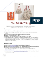 Free U-Handbag Bag Pattern. 'For Pleat's Sake Tote'PDF