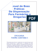 Manual de Boas Praticas de Dispensacao para Drogaria