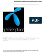 Grameenphone Bangladesh Business Alignment Used As An Unethical Practice of Employee Termination