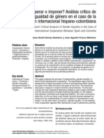 Análisis Crítico de La Igualdad de Género en El Caso de La Cooperación Internacional Hispano-Colombiana