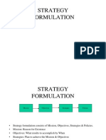 Strategy Formulation