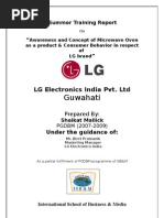 Awareness & Concept of MicroWave Oven As A Product & Consumer Behavior in Respect of LG As A Brand