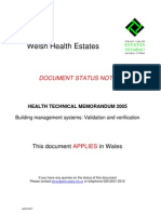 Welsh Health Estates: Document Status Note